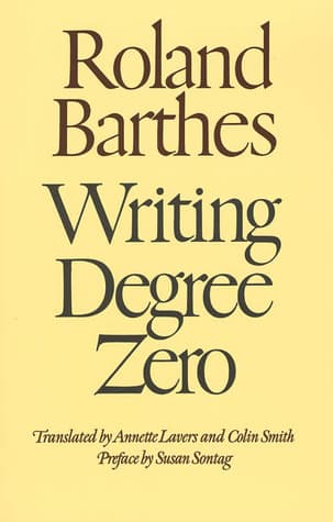 Writing Degree Zero cover